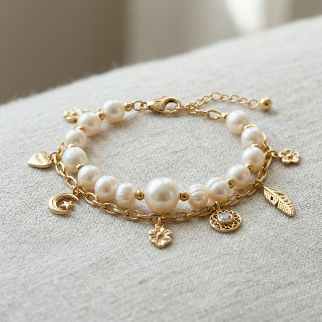 Pearl Charm Bracelet - Featured Collection